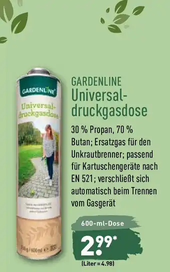 Aldi Nord Gardenline Universal druckgasdose 600 ml Angebot