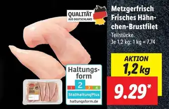 Lidl Metzgerfrisch Frisches Hahnchen-Brustfilet 1,2 kg Angebot