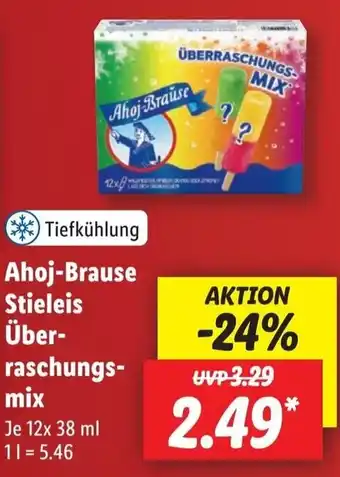 Lidl Ahoj-Brause Stieleis Uberraschungsmix 12*38 ml Angebot