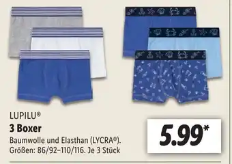 Lidl Lupilu Boxer 86/92-110/116 3 st Angebot