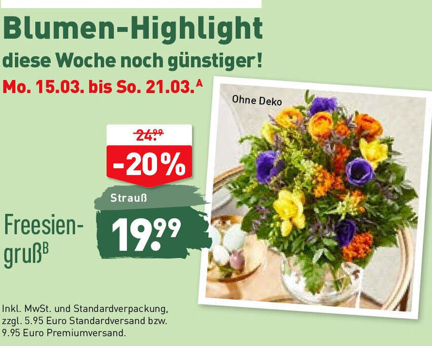 Blumen Highlight Angebot bei Aldi Nord