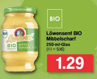 Famila Nord West Löwensenf BIO Mittelscharf 250-ml-Glas Angebot