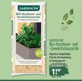 Aldi Nord Gardenline Bio Hochbeet und Gewächshauserde 20 L Beutel Angebot