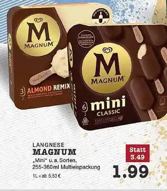 Edeka Zurheide Langnese magnum mini Angebot