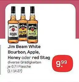 akzenta Jim beam white bourbon, apple honay oder red stag Angebot