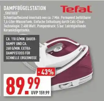 Marktkauf Tefal dampfbügelstation „sv6110ecd“ Angebot