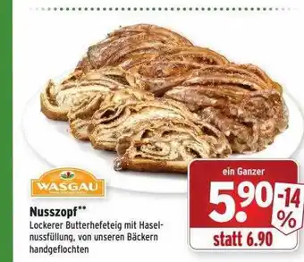 Wasgau Wasgau nusszopf Angebot