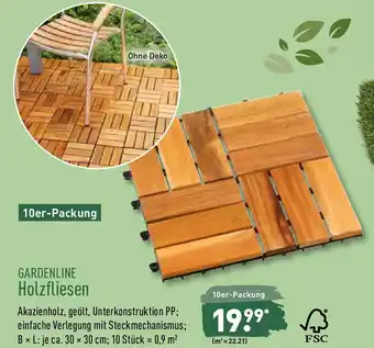 Aldi Nord Gardenline Holzfliesen Angebot