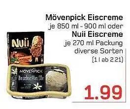 akzenta Mövenpick eiscreme oder nuii eiscreme Angebot