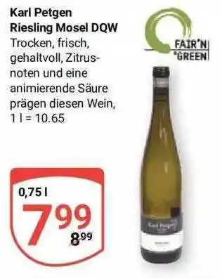 Globus Karl petgen riesling mosel dqw Angebot