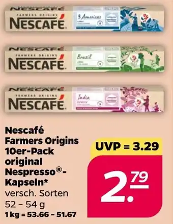 NETTO Nescafé Farmers Origins 10er Pack Original Nespresso Kapseln 52-54 g Angebot