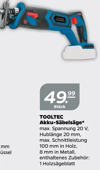 NETTO Tooltec Akku Säbelsäge Angebot