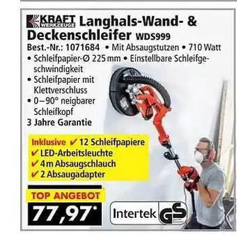 Norma24 Kraft Langhals-wand- & Deckenschleifer Wds999 Angebot