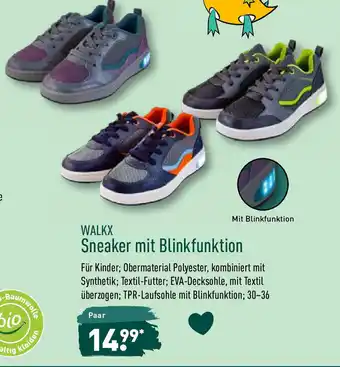 Aldi Nord Walkx Sneaker mit Blinkfunktion Angebot