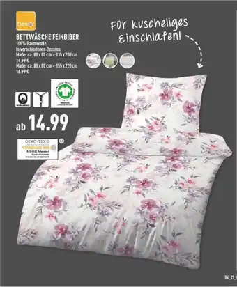 Marktkauf Dekor Bettwäsche Feinbiber Angebot