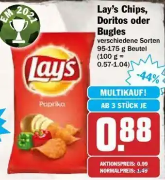 Hit Lay's Chips, Doritos oder Bugles 95-175g Beutel Angebot