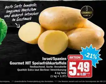 Hit Israel/Spanien Gourmet HIT Speisefrühkartoffeln 4kg Angebot