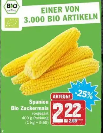 Hit Spanien Bio Zuckermais 400g Angebot