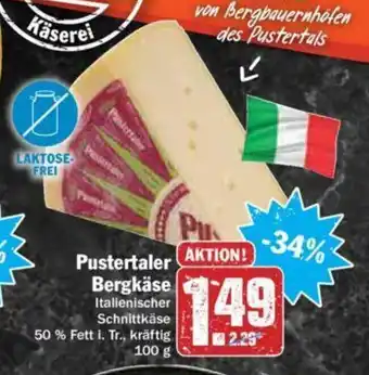 Hit Pustertaler Bergkäse 100g Angebot