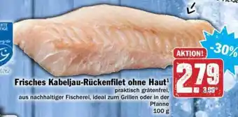 Hit Frisches Kabeljau Rückenfilet ohne Haut 100g Angebot