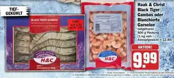 Hit Haak & Christ Black Tiger Gambas oder Blanchierte Garnelen 800g Angebot