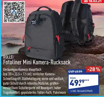 Aldi Nord Rollei Fotoliner Mini Kamera Rucksack Angebot