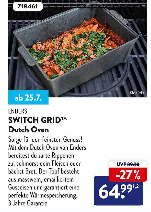 Enders switch grid dutch oven Angebot bei Aldi Süd