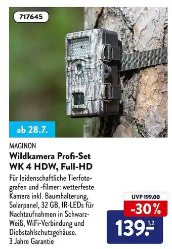 Aldi Süd Maginon wildkamera profi-set wk 4 hdw full-hd Angebot