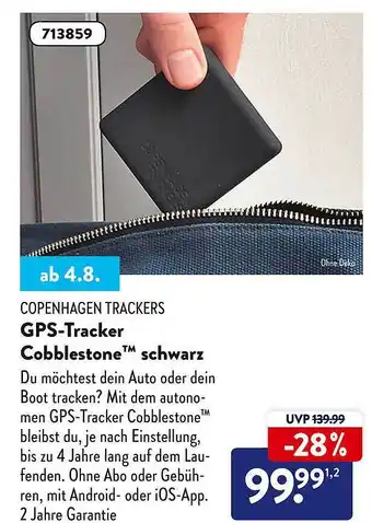 Aldi Süd Copenhagen trackers gps-tracker cobblestone schwarz Angebot