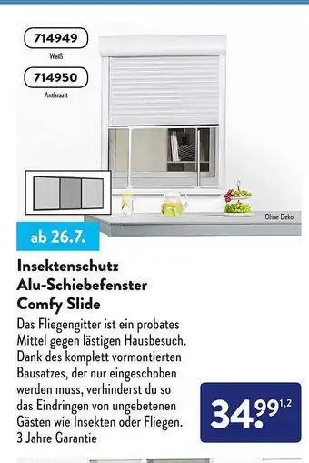 Aldi Süd Insektenschutz alu-schiebefenster comfy slide Angebot