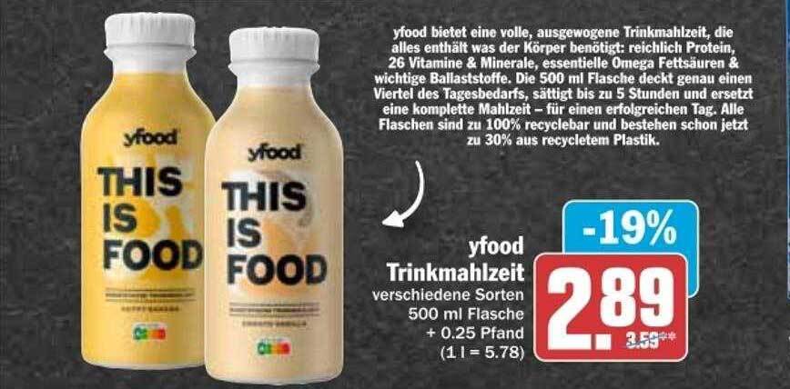 Yfood Trinkmahlzeit Verschiedene Sorten Angebot Bei Dodenhof