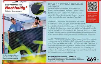 Hellweg Plug-in-photovoltaik-solaranage „lightmate g” Angebot