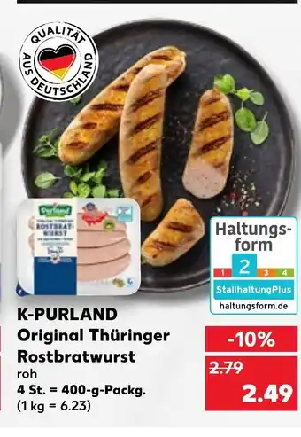 Kaufland K-Purland Orig. Thuringer Rostbratwurst 400g Angebot