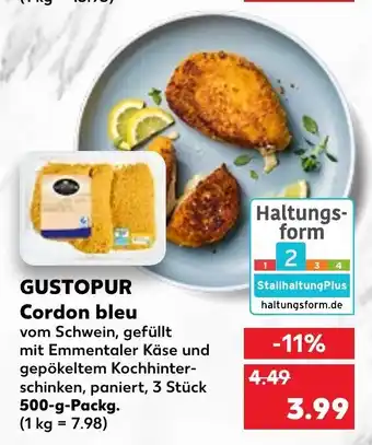 Kaufland Gustopur Cordon bleu 500g Angebot