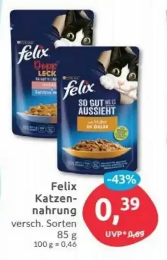 Budni Felix Katzennahrung 85g Angebot