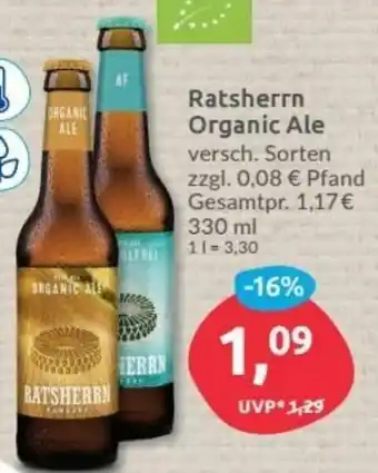 Budni Ratsherrn Organic Ale 330ml Angebot