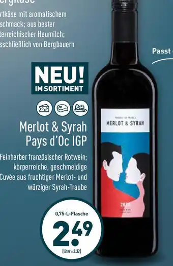 Aldi Nord Merlot & Syrah Pays d'Oc IGP 0,75 L Angebot