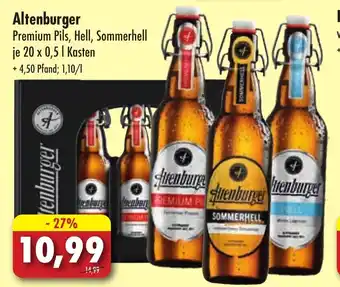 Lösch Depot Altenburger Premium Pils, Hell, Sommerhell 20x0,5 L Kasten Angebot