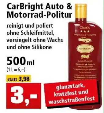 Thomas Philipps CarBright Auto & Motorrad Politur 500ml Angebot