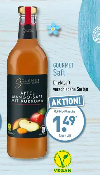 Aldi Nord Gourmet Saft 0,75 L Angebot