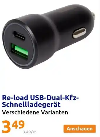 Action Re-load USB Dual Kfz Schnellladegerät Angebot