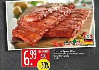 WEZ Bauern Gut Frische Spare Ribs 1000g Angebot