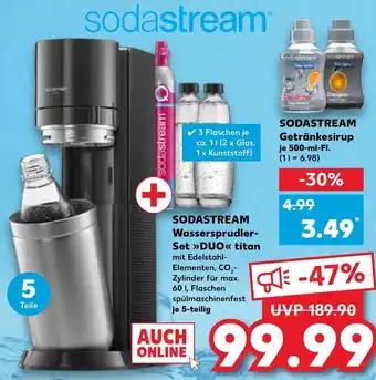 Kaufland SODASTREAM  Wassersprudler Set Duo titan 5-tlg Angebot