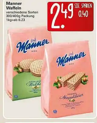 WEZ Manner Waffeln 300/400g Angebot