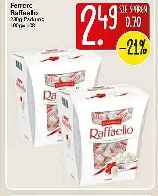 WEZ Ferrero Raffaelo 230g Angebot