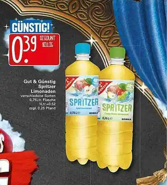 WEZ Gut & Günstig Spritzer Limonaden 0,75L Angebot