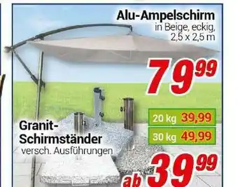 CENTERSHOP Alu Ampelschirm Granit Schirmaständer Angebot