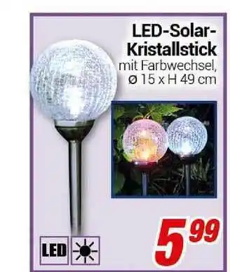 CENTERSHOP Led Solar Kristallstick Angebot