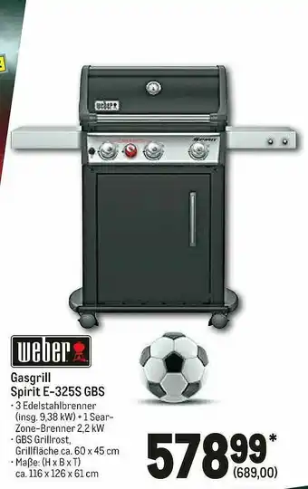 METRO Weber Gasgrill Spirit E-325S GBS Angebot