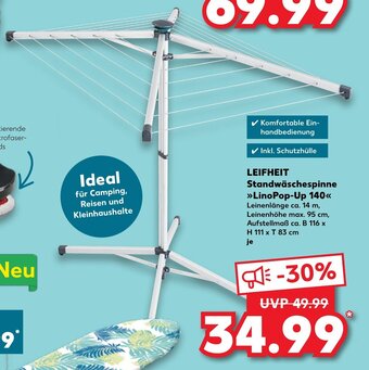 Kaufland Leifheit Standwaschespinne LinoPop-Up 140 Angebot